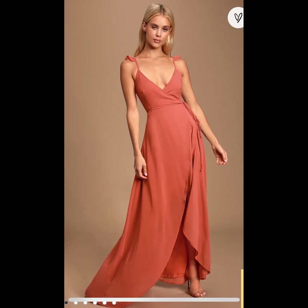 High low wrap dress